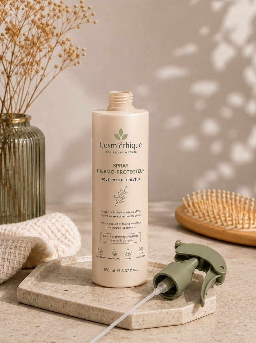 Spray thermo-protecteur cheveux naturel Cosm'éthique,
